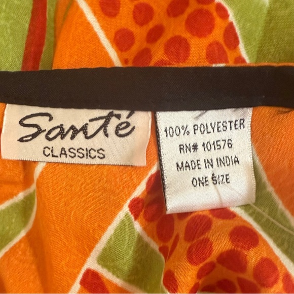 Sante Vibrant Green and Orange Floral V Neckline MuMu Kaftan SKU1102 - Picture 8 of 8